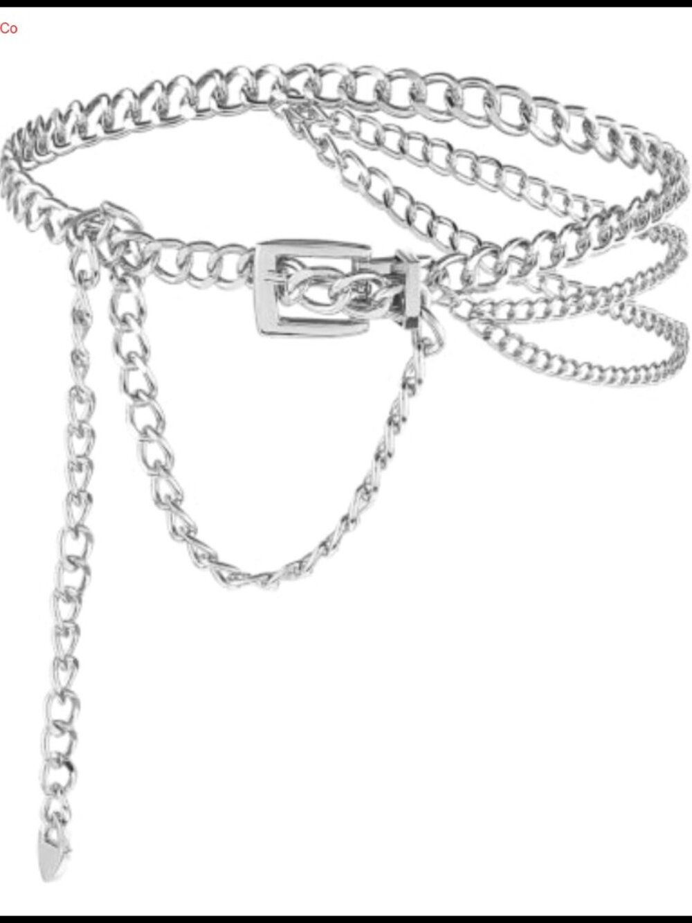 Adjustable Metal Waist Chain Belt Multilayer Punk Style for Women